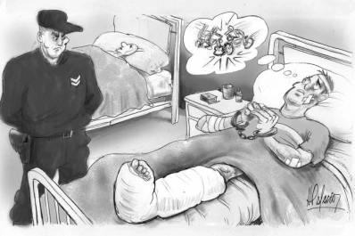 Se lesionó en un choque y cuando lo internaron mintió su identidad porque estaba prófugo