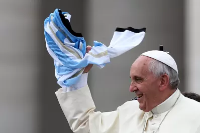 El Papa arengó a la Selección con la camiseta albiceleste