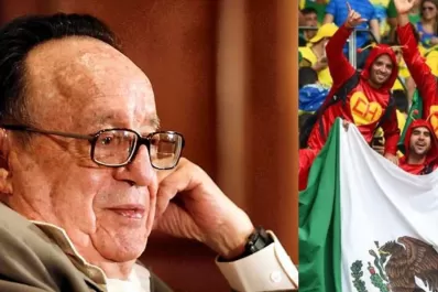 Roberto Gómez Bolaños se emocionó al ver al Chapulín Colorado en la hinchada de México