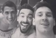 La selfie de Messi, Di María y Lavezzi: Un pasito más