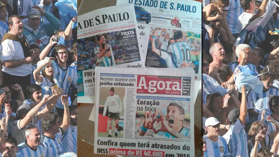 AJUSTADO. Los diarios brasileños hicieron hincapié en la sufrida victoria argentina. FOTO TOMADA DE TWITTER.COM/CLEBE