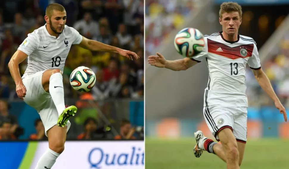 Benzema y Müller, las cartas de gol de Francia y Alemania para la cita de hoy.