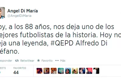 En Twitter, futbolistas y clubes despiden a Di Stéfano