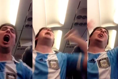 Desaforado festejo por la Selección a más de 12.000 metros de altura