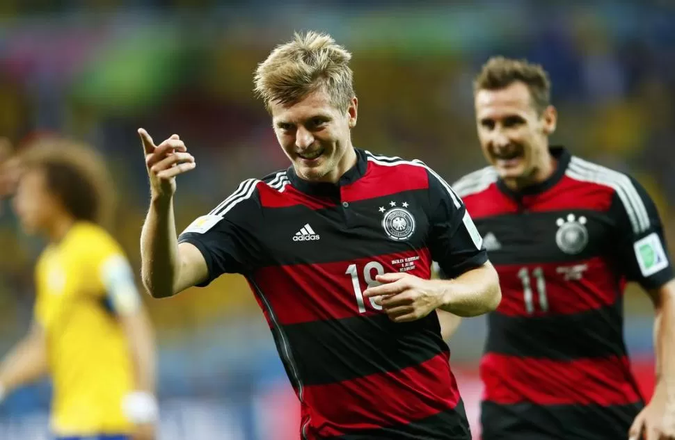 LA GRAN REINVIDICACIÓN. Toni Kroos se transformó en una pieza clave en la goleada histórica de Alemania sobre Brasil. reuters