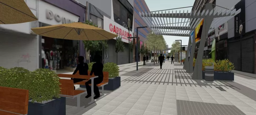 IMAGEN. El centro comercial propone mejoras en las peatonales.  