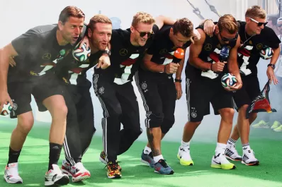 Video: los alemanes se burlaron de los argentinos en la celebración de la Copa