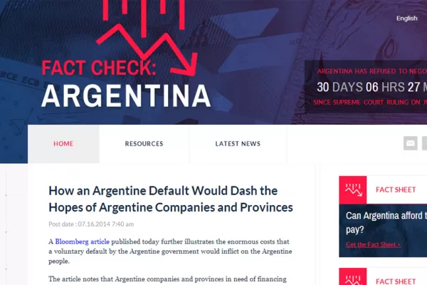 Argentina se encamina a un doloroso default, asegura un fondo buitre en una solicitada