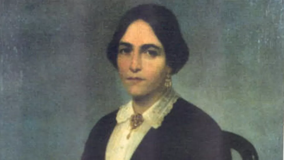 MANUELA  MÓNICA BELGRANO. Único retrato conocido de la hija del general, nacida en Tucumán en 1819 y fallecida en Buenos Aires en 1866.
