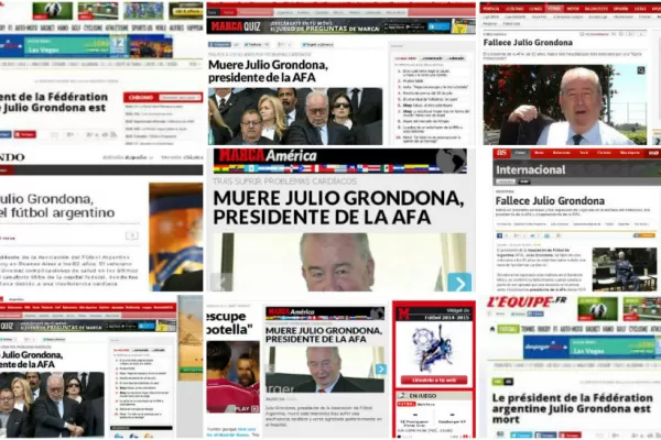 Principales diarios y medios del mundo se hicieron eco de la muerte de Grondona