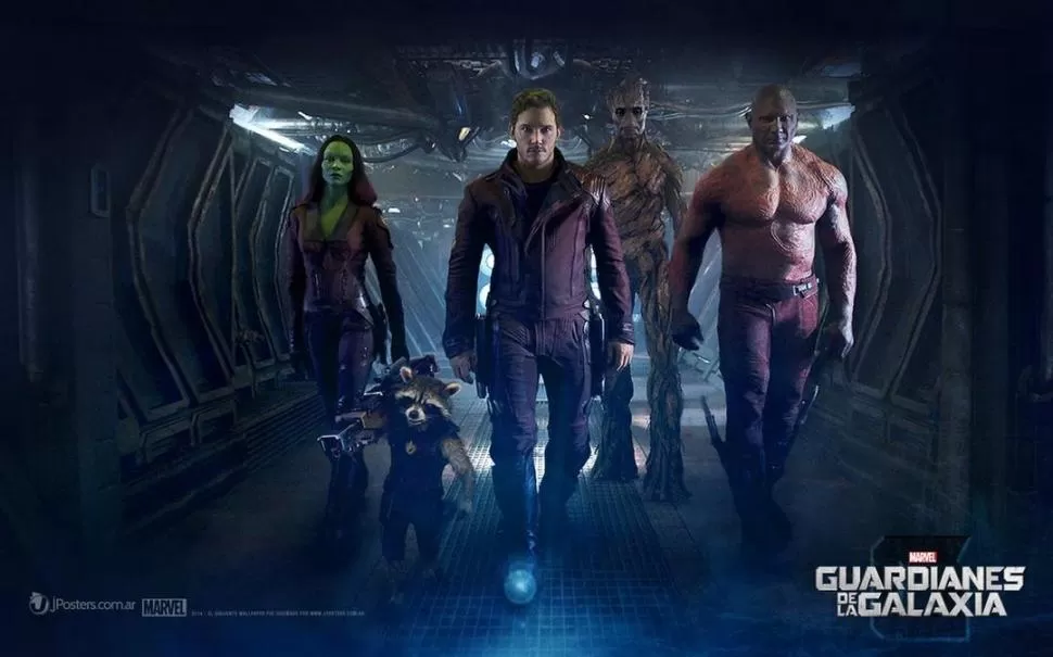 PERSONAJES POR DESCUBRIR. A los antihéroes Gamora, Rocket, Star Lord, Groot y Drax los aguarda una particular misión: proteger al universo.  