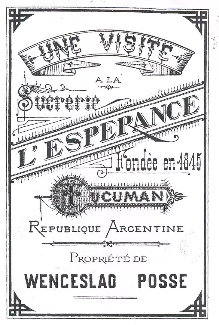 EN FRANCÉS. Portada del texto impreso en Tucumán, que destacaba la importancia del ingenio Esperanza. la gaceta / archivo