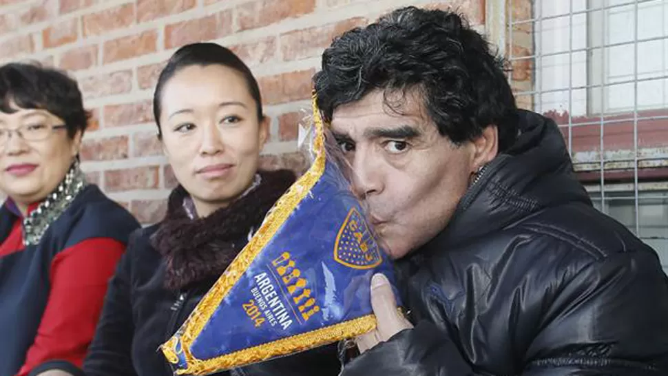 EL CLUB DE SUS AMORES. Maradona, apasionado por Boca. FOTO TOMADA DE LANACION.COM