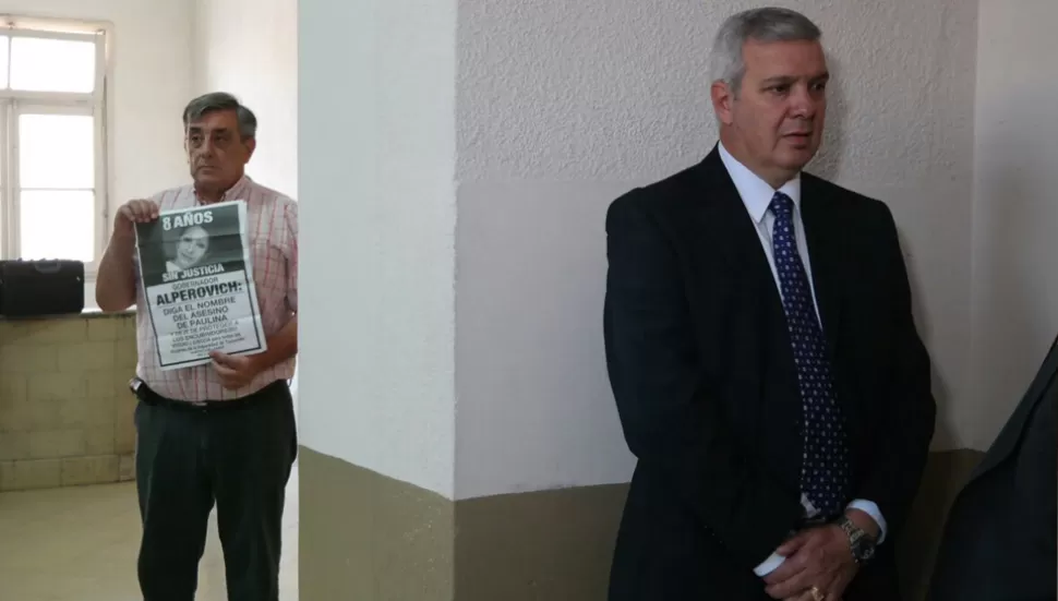 PRESENTE. Mientras Sánchez permaneció en Tribunales, Lebbos estuvo a metros. LA GACETA / FOTO DE JOSE INESTA 