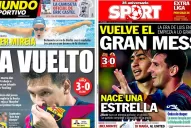 La prensa española destaca la vuelta del gran Messi