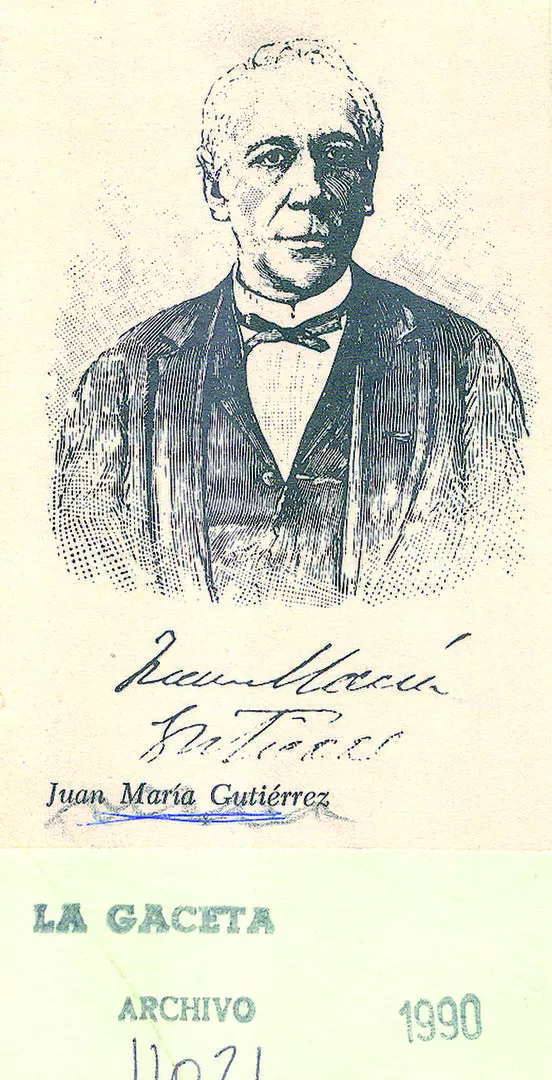 JUAN MARÍA GUTIÉRREZ. Era ministro de Relaciones Exteriores de la Confederación en 1856, cuando Alberdi le proponía compilar las leyes. la gaceta / archivo