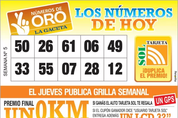 Los Números de Oro de LA GACETA