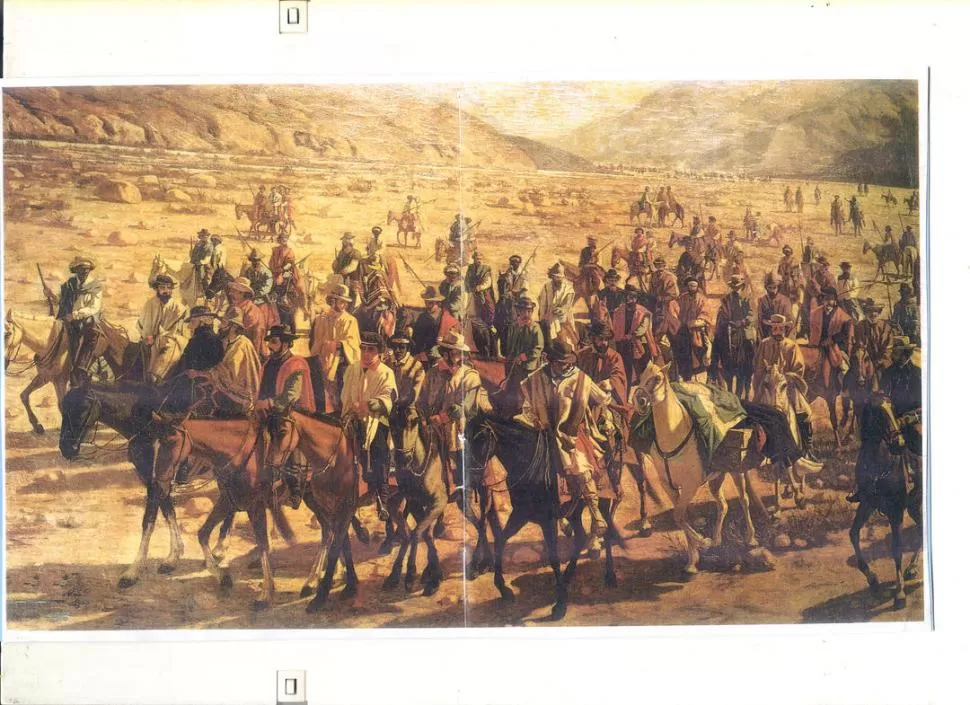 CON EL CADÁVER DE LAVALLE. Los soldados cruzan la quebrada de Humahuaca rumbo a Bolivia, llevando a su jefe muerto. Con ellos cabalgaba el famoso Alico. la gaceta / fotos de archivo