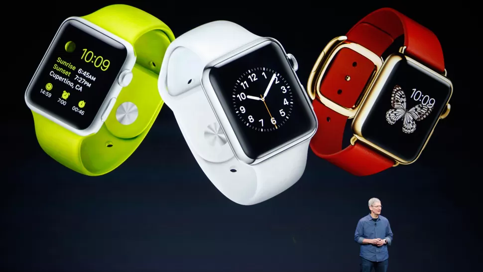 PRESENTACIÓN. La rueda lateral del Apple Watch será el control principal. REUTERS