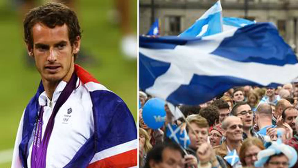 SALTIRE. Murray no puede votar porque no reside en Escocia, pero igual apoya la independencia. 