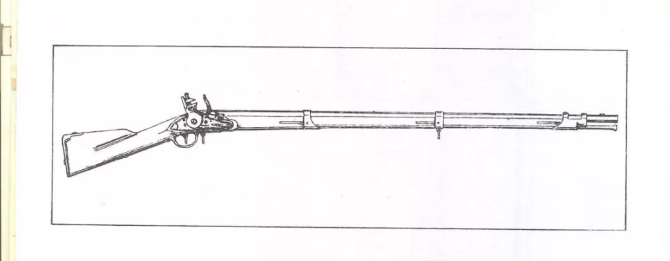 EL ARMAMENTO. Uno de los fusiles que utilizó el Ejército del Norte en las campañas al Alto Perú la gaceta / archivo