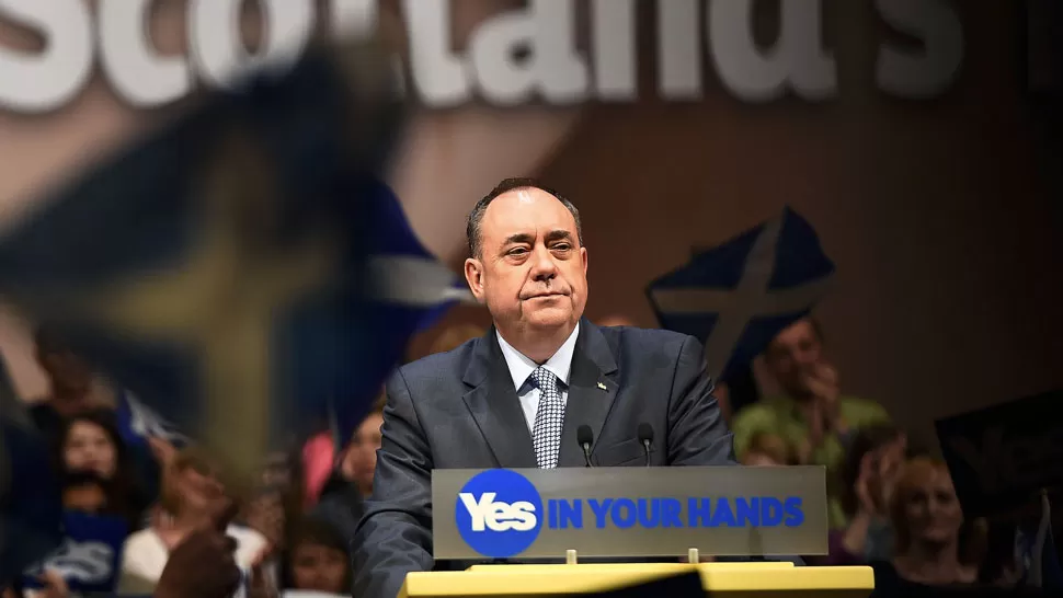 ESPERANZA. Salmond dijo que la derrota en las urnas no terminará con el sueño independentista de Escocia. REUTERS