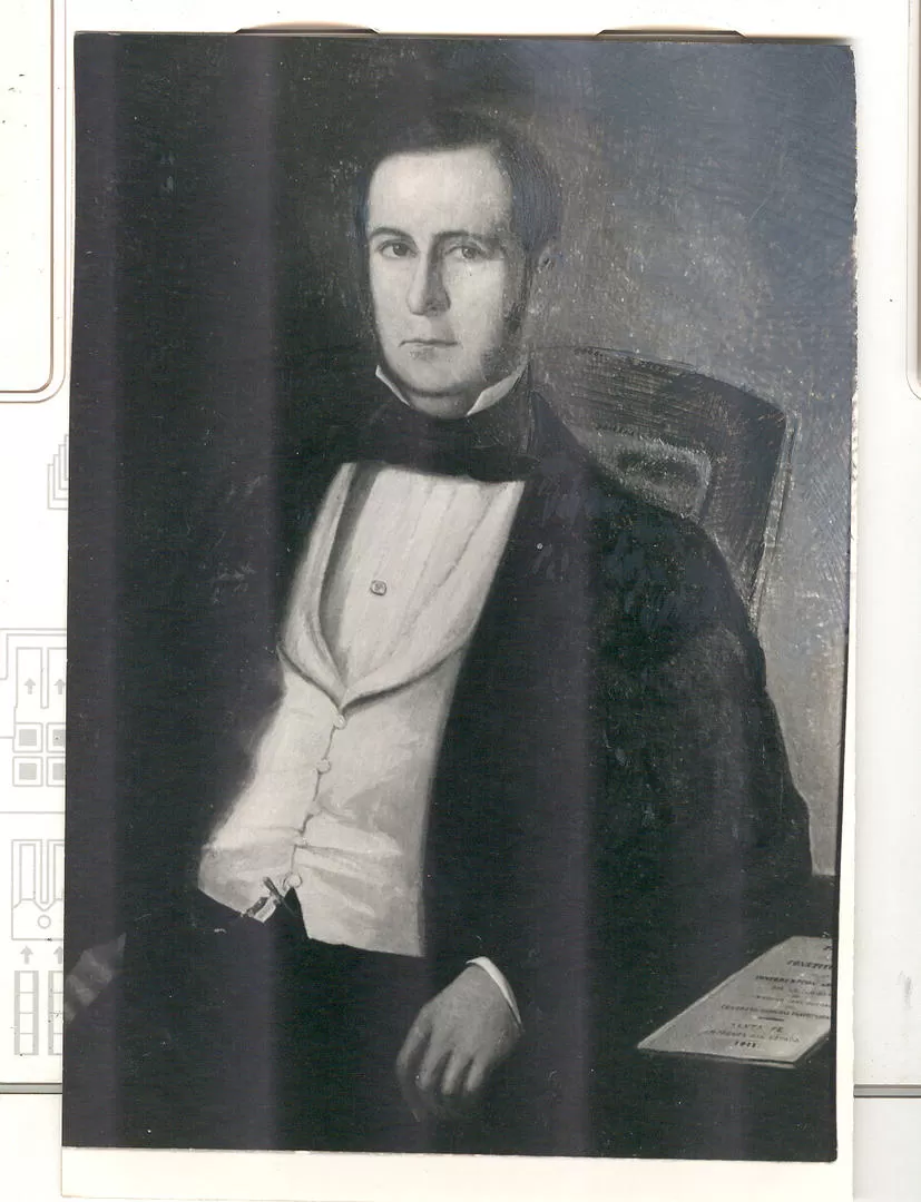 SALUSTIANO ZAVALÍA. El gobernador de 1860, en un retrato al óleo ejecutado por Amadeo Gras. la gaceta / archivo