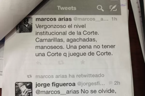 Tuits críticos colocan al borde de una sanción a un relator