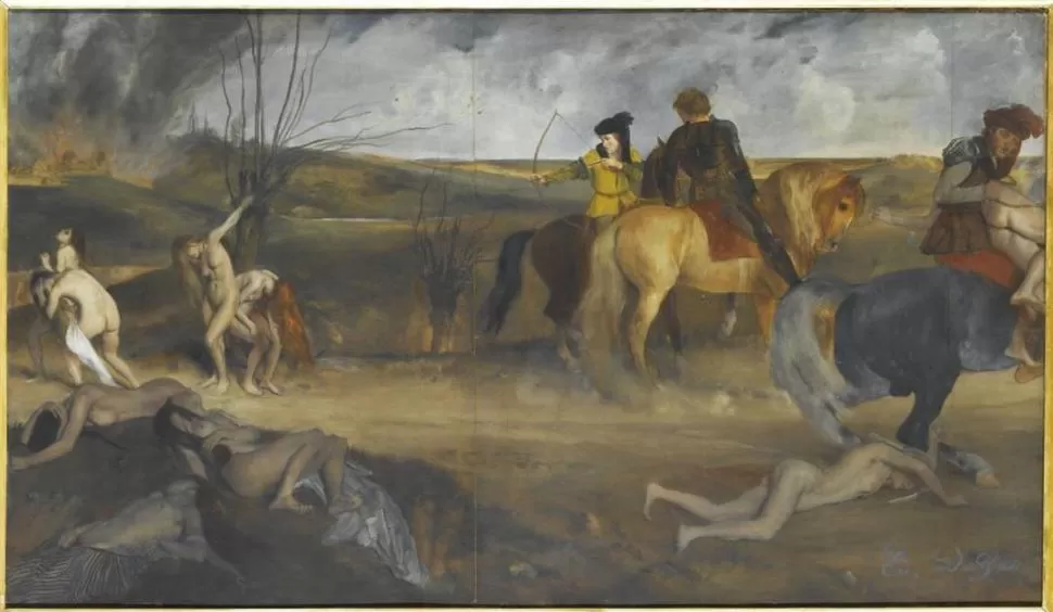 EN EXHIBICIÓN. “Scène de guerre au Moyen-âge”, pintura de Edgar Degas. 20minutos.es