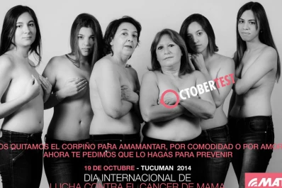 Las tucumanas se sacan el corpiño para prevenir el cáncer de mama