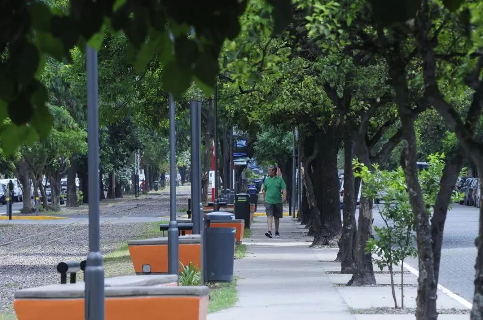 CAMINATA. José Luis Rebolleda, un tucumano que vive en Bahía Blanca, recorrió ayer el nuevo boulevard y se enamoró de Barrio Sur. la gaceta / fotos de analia jaramillo 