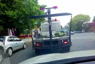 Camión municipal sin chapa patente