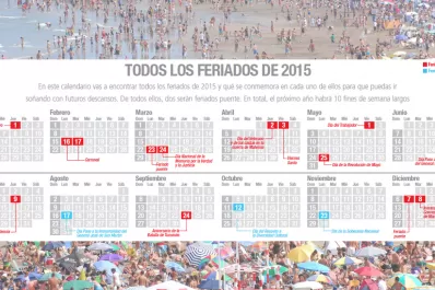 Conocé el calendario de feriados de 2015