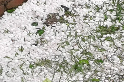 Las fotos del granizo que azotó la zona de La Reducción y de Famaillá