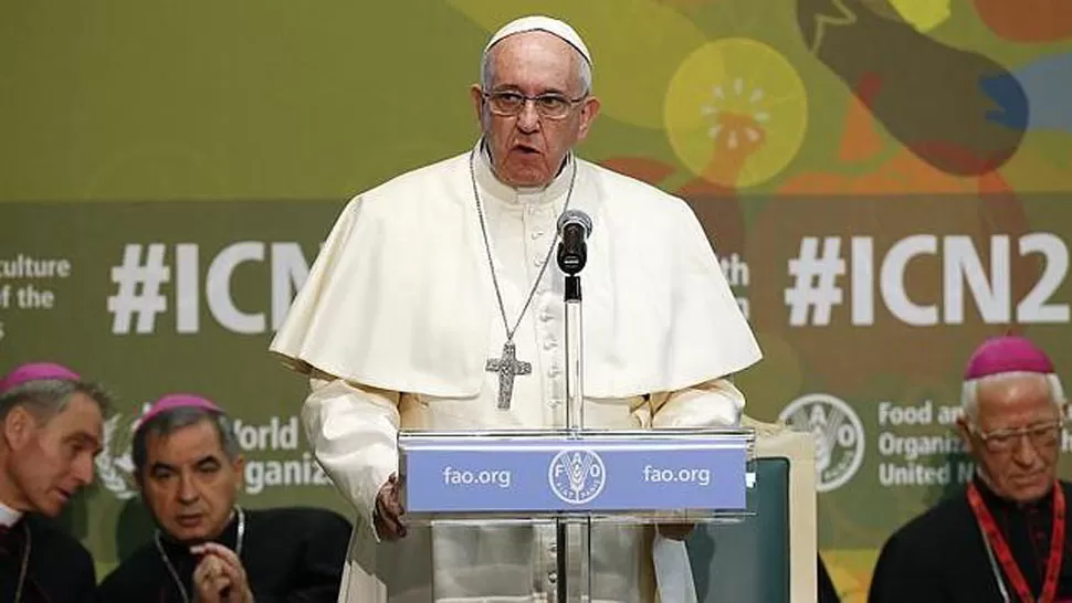 DURO DISCURSO. Las palabras del Papa fueron recibidas con aplausos. FOTO DE AFP