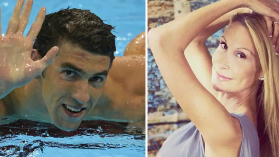 PAREJA. Michael Phelps es el deportista más ganador de toda la historia de los Juegos Olímpícos y su novia. 