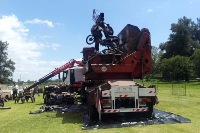 Empezó la compactación de motos secuestradas