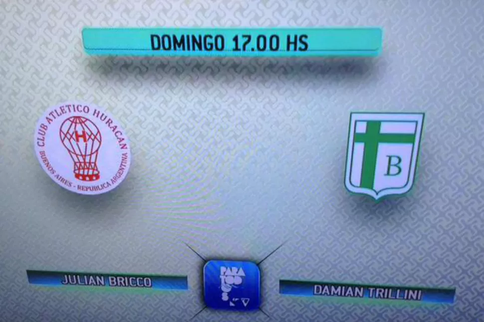 ¿ERROR O CARGADA? El escudo de Atlético, reemplazado por el de Sportivo Belgrano. FOTO TOMADA DE TWITTER.COM/LEOCOSCIA