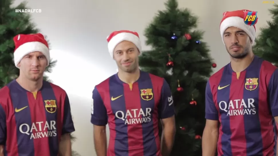 Los bloopers de Messi y Mascherano en el anuncio de Navidad de Barcelona