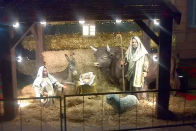 La Presidenta mostró el pesebre que armaron en la Casa Rosada