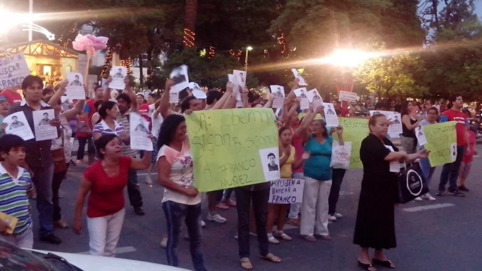 Marchan para pedir que se reactive la búsqueda de Franco Núñez