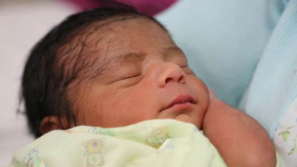SALUDABLE. Javier Alejandro, de 2,865 kilos, nació por parto normal. LA GACETA / JOSÉ INESTA