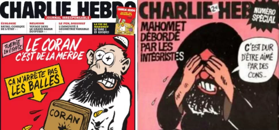 POLÉMICA. Las revista Charlie Hebdo y sus tapas. FOTO TOMADA DE ELECONOMISTA.ES
