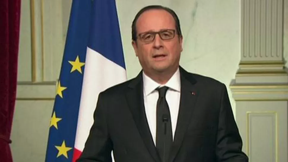 DECIDIDO. Nada podrá dividirnos, nada podrá oponérsenos, nada podrá separarnos, dijo Hollande. FOTO DE TWITTER 