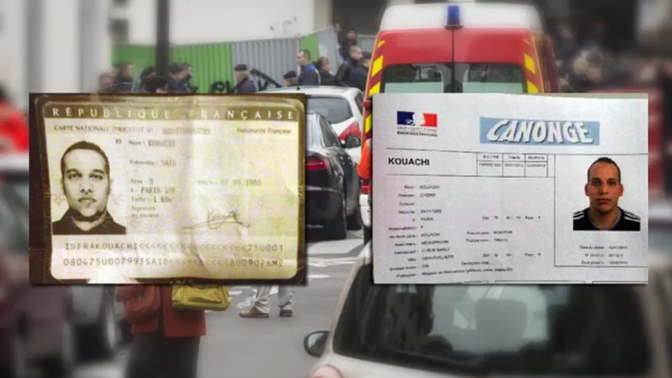 SOSPECHOSOS. Estos son dos de los presntos responsables del ataque a Charlie Hebdo. 