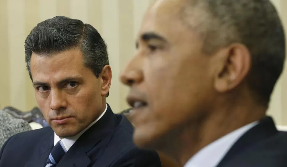 EN LA CASA BLANCA. El presidente Estados Unidos pidió a su par mexicano que redoble esfuerzos para eliminar el flagelo del tráfico de drogas ilegales.  
