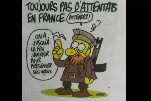 La última y premonitoria caricatura de Charlie Hebdo