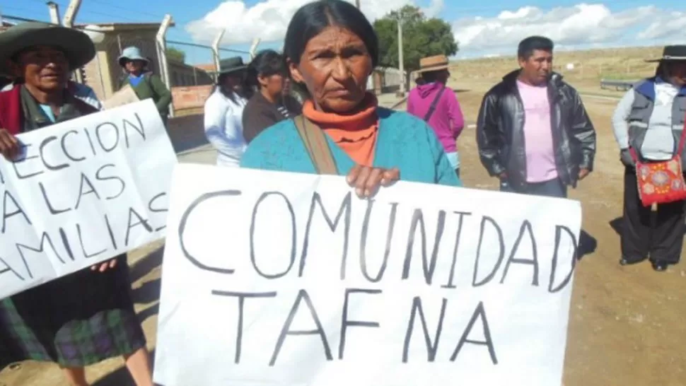 RECLAMO. La comunidad indígena Tafna pidió justicia. FOTO DE JUJUYALMOMENTO.COM