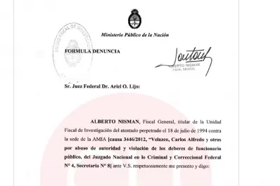 Dieron a conocer la denuncia completa de Nisman contra la Presidenta y Timerman
