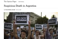 El New York Times calificó como sospechosa la muerte de Nisman y cuestionó a la Presidenta